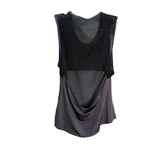 Womens Sleeveless Dark Gray Top With Mesh‎ Back - Picture 6 of 8